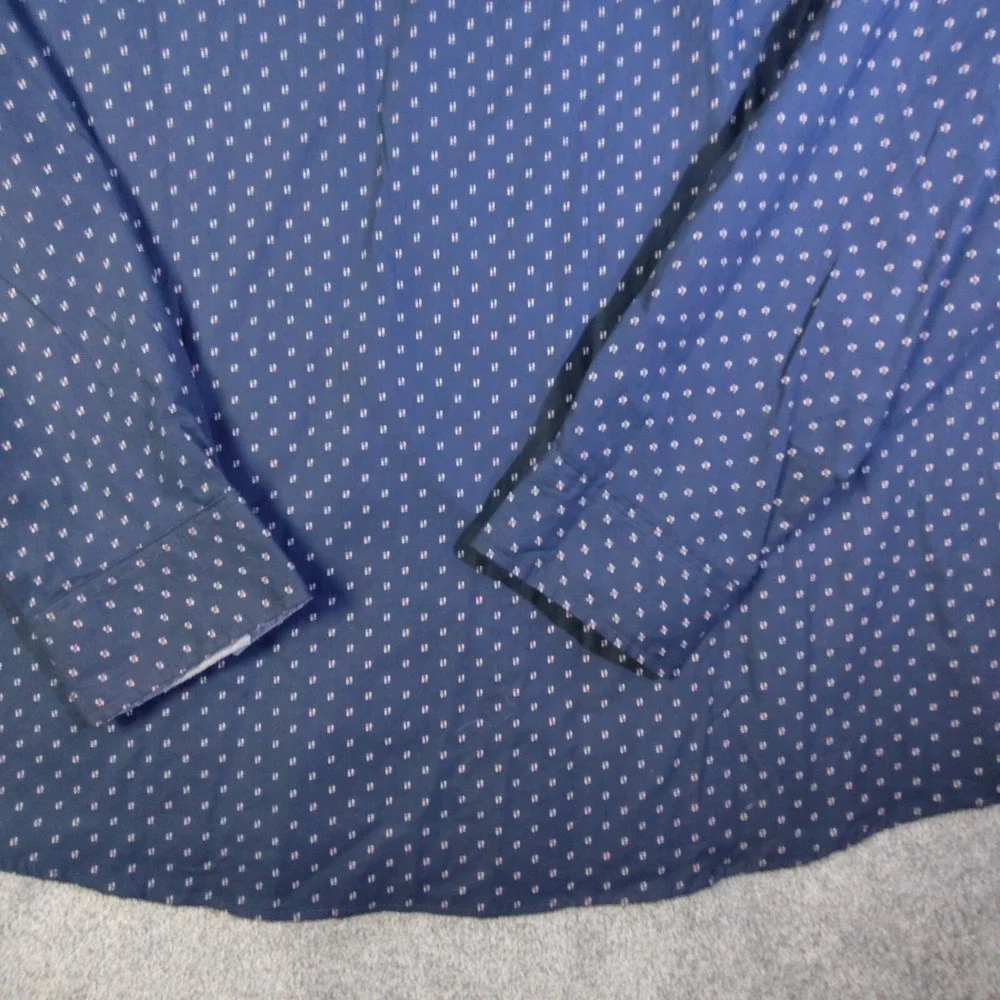 Kenneth Cole Mens Shirt Blue 3X Lightweight Button Up Long Sleeve Regular Fit